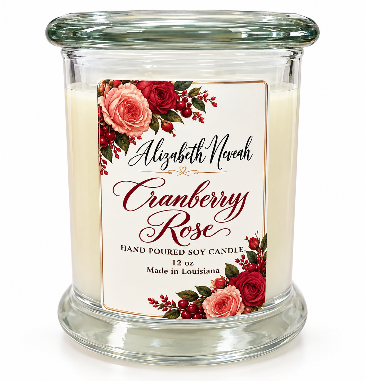 Cranberry Rose | 12 oz Hand-Poured Soy Candle ๐นโจ
