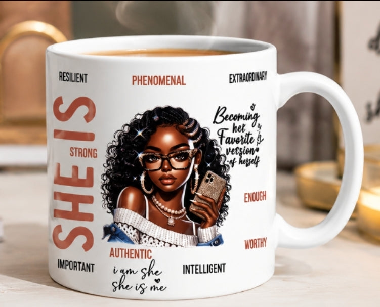 SHE IS Inspirstional Oversized Mug