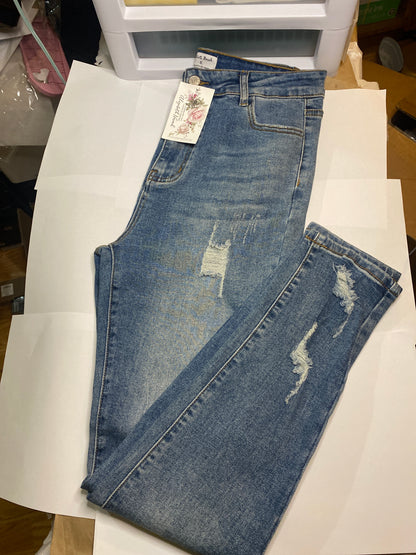Classic Distressed Denim Jeans
