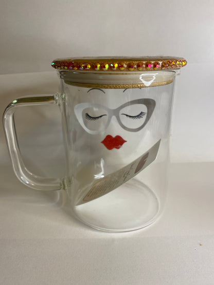 Sassy Sips Glam Vision 16oz Glass Mug