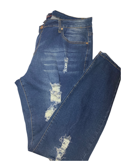 Distressed Denim Jeans