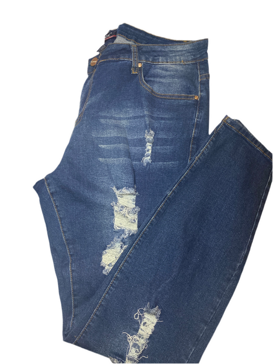 Distressed Denim Jeans