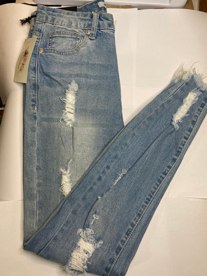Distressed Denim Stretchy Jeans