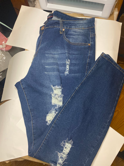 Distressed Denim Jeans