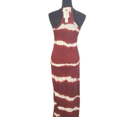 Cream & Coffee/ Cabernet Maxi Dress