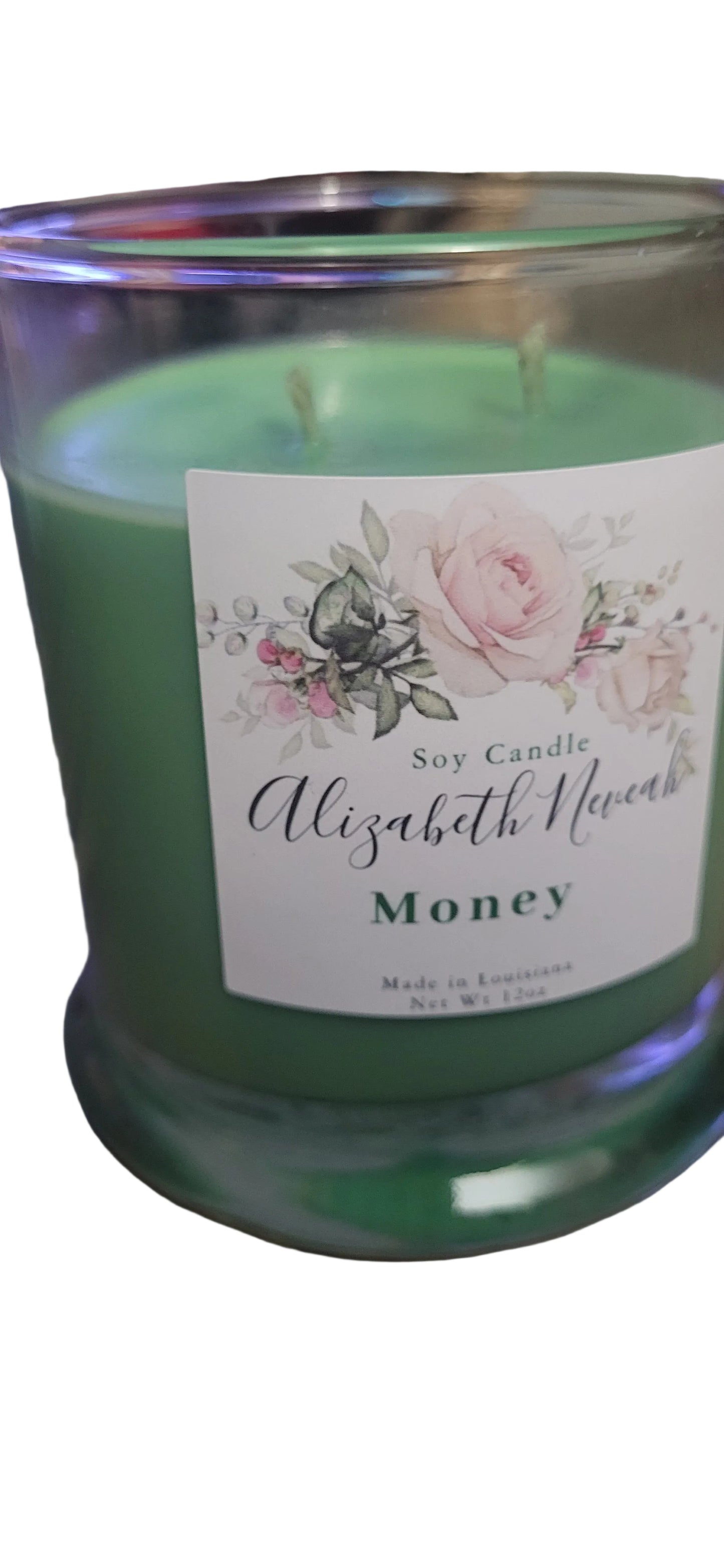 💰 Money Magnet – 12oz Green Money Manifestation Candle with Gold Charm & Prosperity Intention