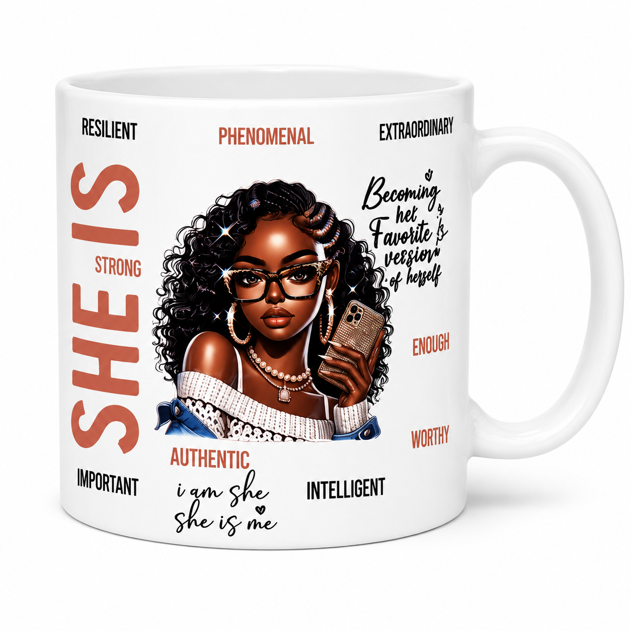SHE IS Inspirstional Oversized Mug