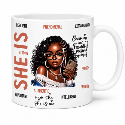 SHE IS Inspirstional Oversized Mug