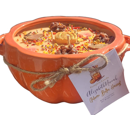 Autumn Butter Harvest 26oz Pumpkin Bowl Soy Candle