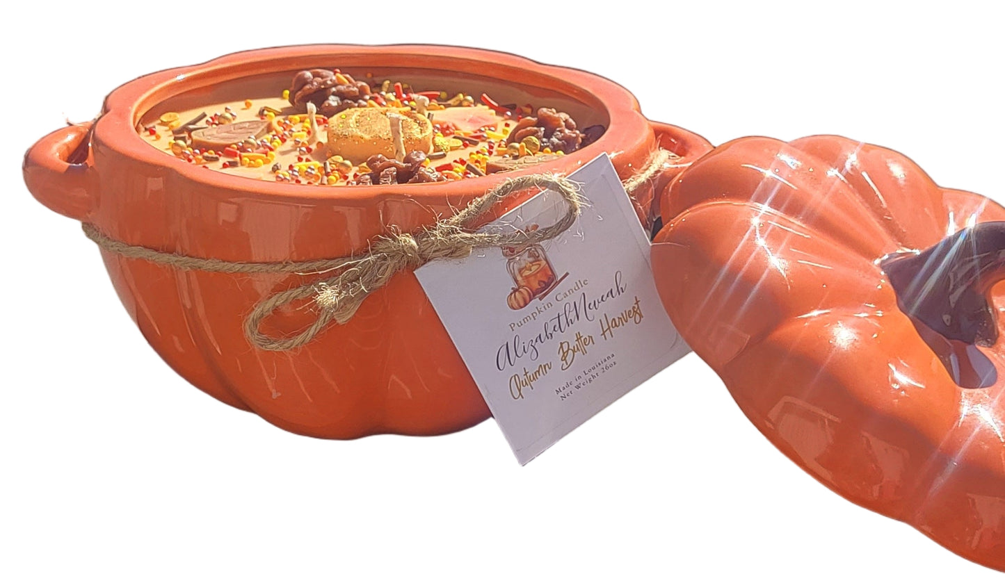 Autumn Butter Harvest 26oz Pumpkin Bowl Soy Candle