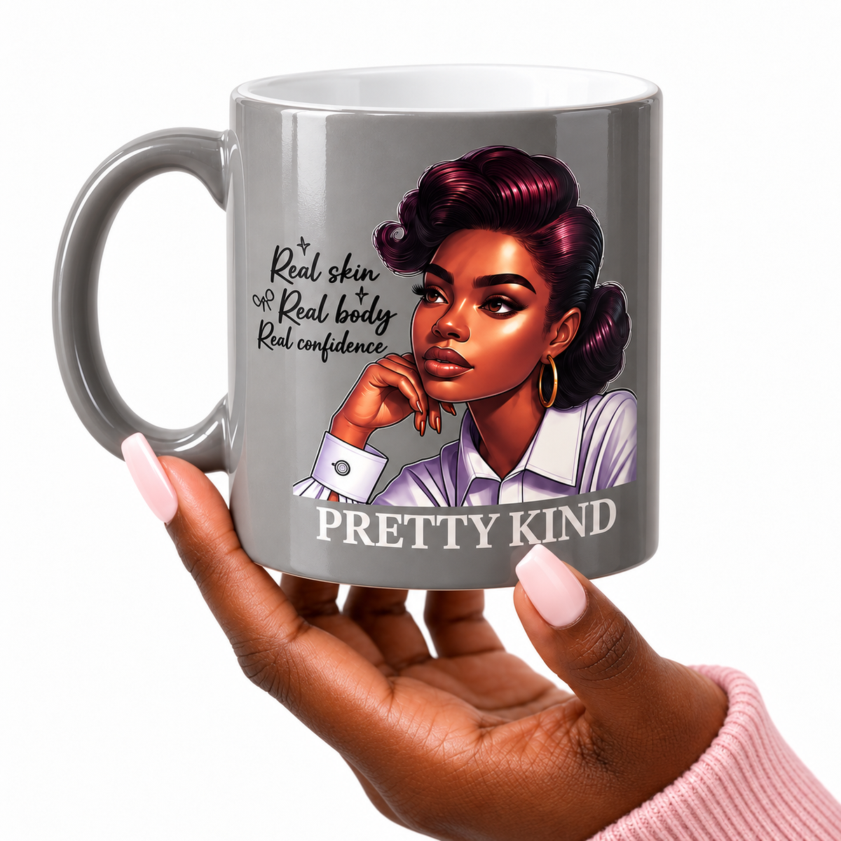 Empowered Women Ceramic Mugs | She Is & Pretty Kind Oversized mug