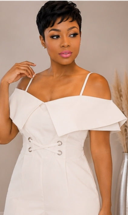 Off shoulders Romper Set
