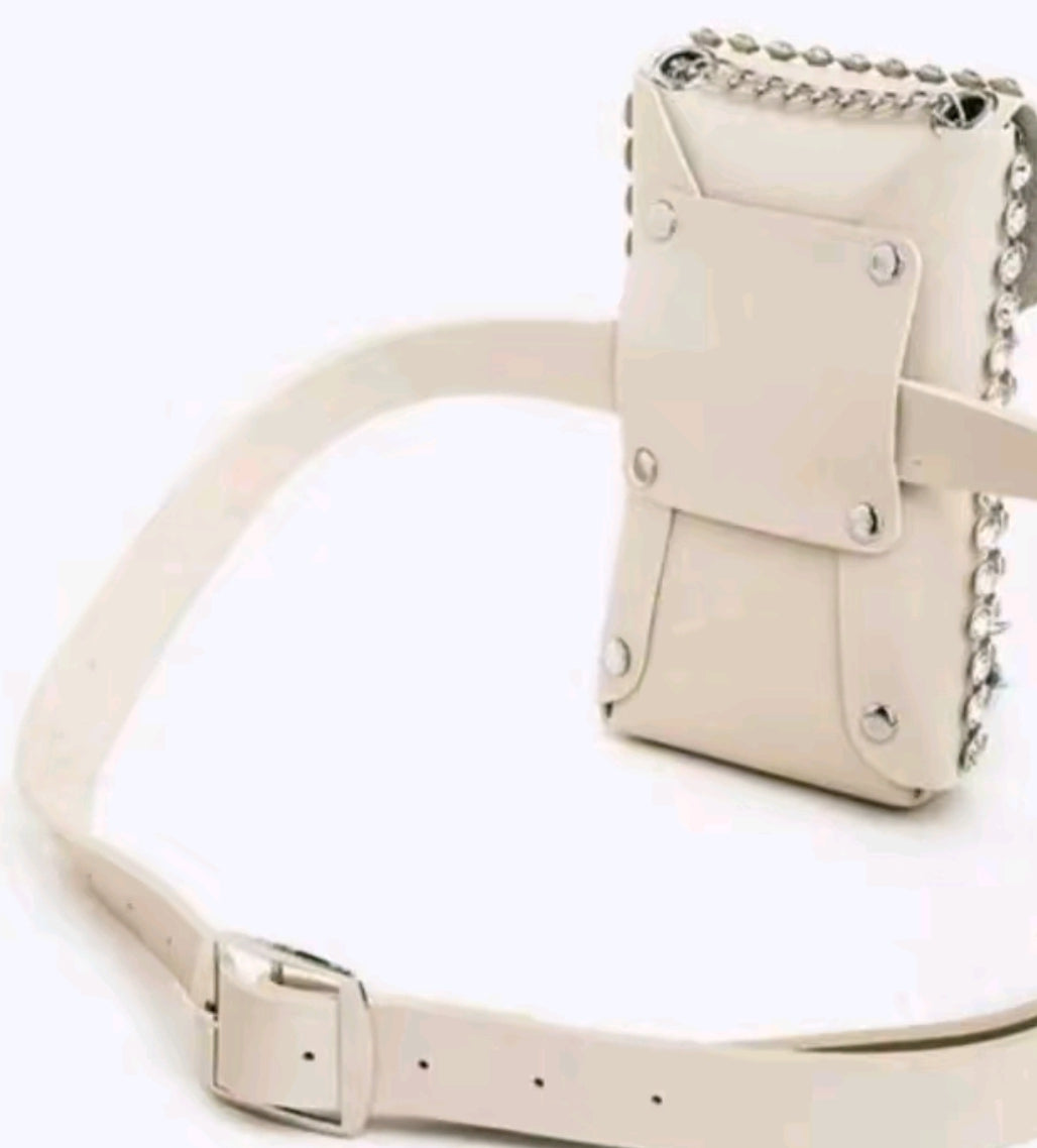 Rhinestone Cellphone Handbag ( Tan or Black)