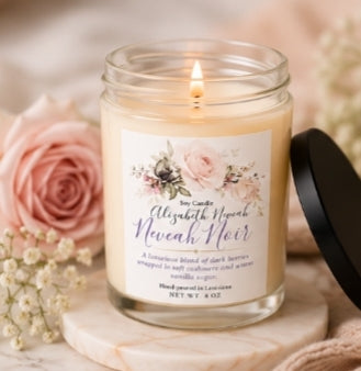 ✨ Neveah Noir Luxury Soy Candle | Dark Berries, Cashmere & Vanilla Sugar | 8.5  oz ✨