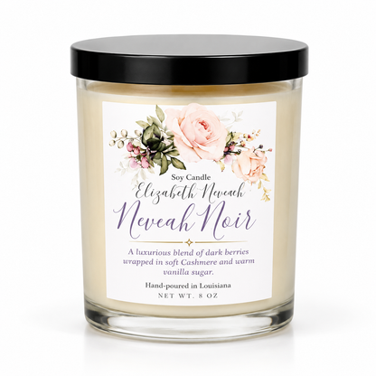 ✨ Neveah Noir Luxury Soy Candle | Dark Berries, Cashmere & Vanilla Sugar | 8.5  oz ✨