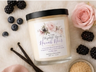 ✨ Neveah Noir Luxury Soy Candle | Dark Berries, Cashmere & Vanilla Sugar | 8.5  oz ✨